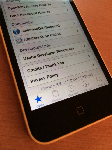 iPhone5 iOS7.1.1 jailbreak