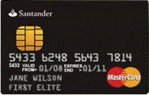 Black Brazilian MasterCard from the Santander Group