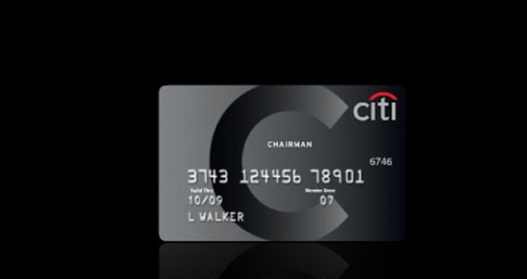 Citigroup Black Chairman Card